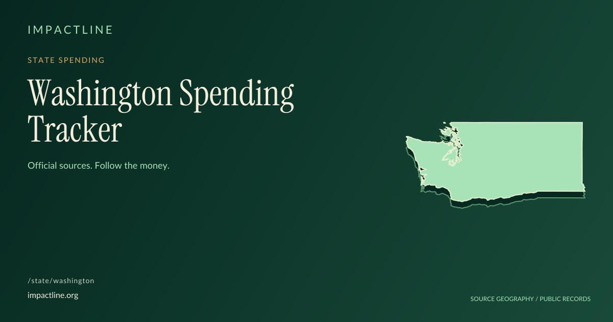 Wisconsin State Line Drawing Washington State Government Spending | ImpactLine
